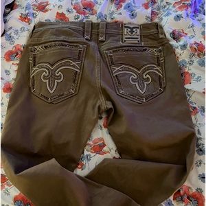 Tan rock revival jeans, good condition, no stains smoke free home